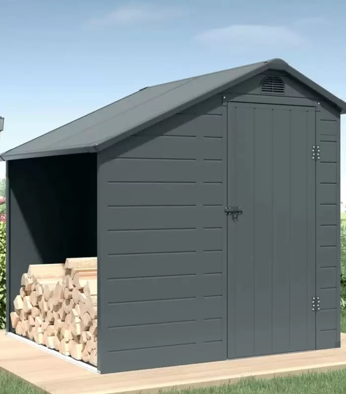 NZ$750 Garden shed with side storage - 6x6ft