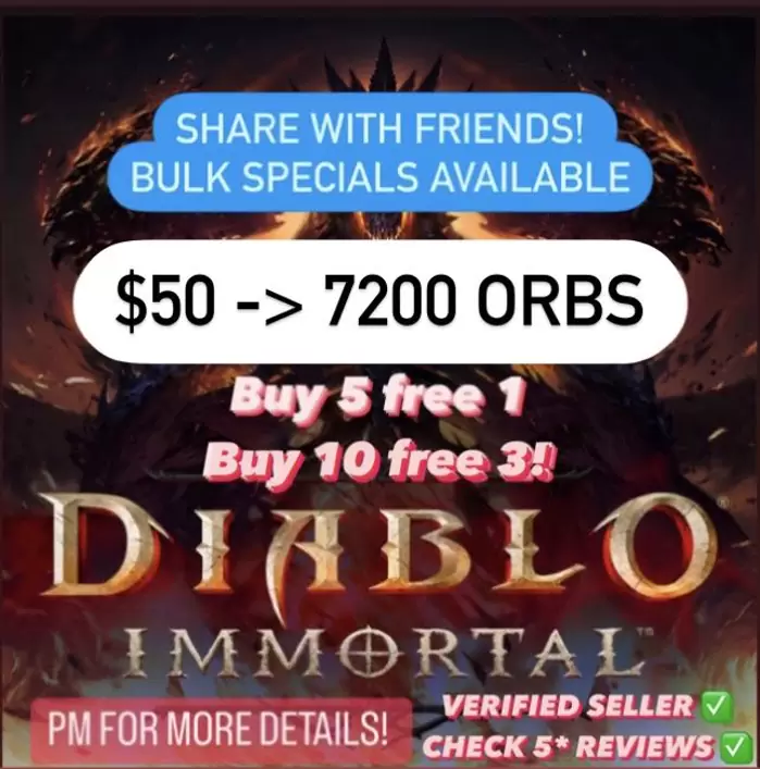 NZ$80 Cheap diablo immortal eternal orbs topup recharge